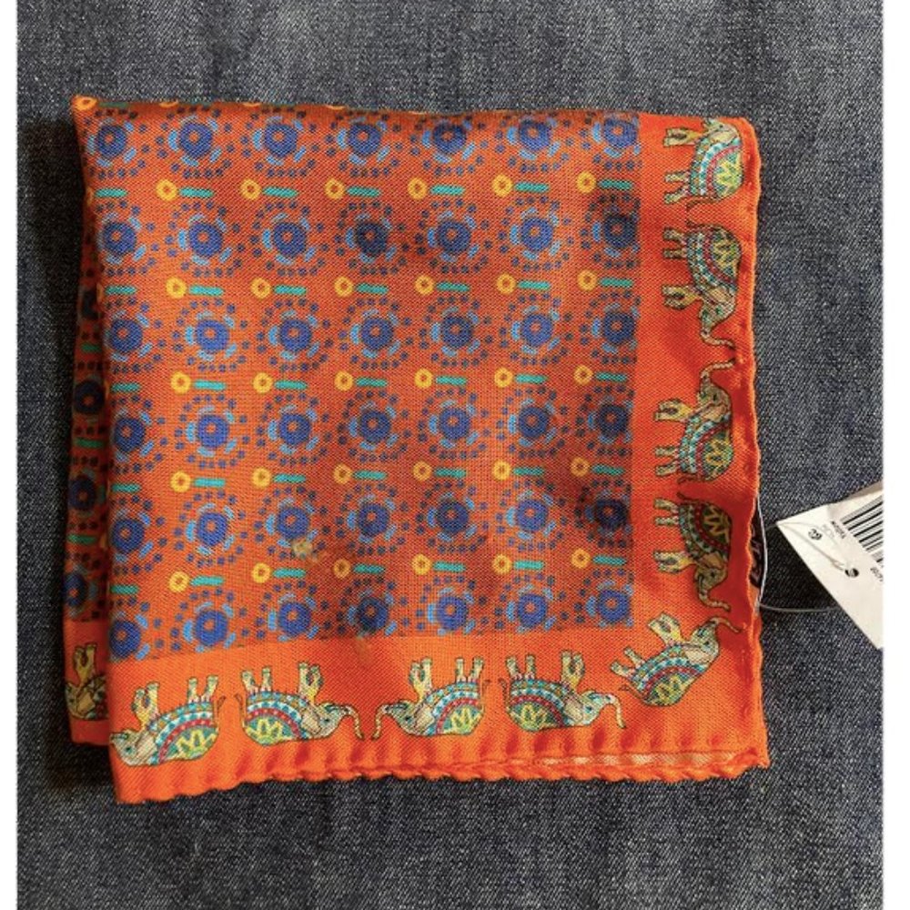 NWT Eton 100% silk pocket square, made in Italy